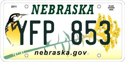 NE license plate YFP853