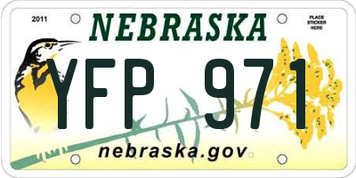 NE license plate YFP971