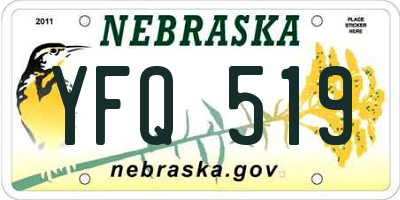 NE license plate YFQ519