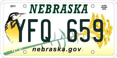 NE license plate YFQ659