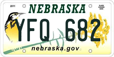 NE license plate YFQ682
