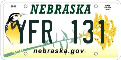 NE license plate YFR131