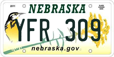 NE license plate YFR309