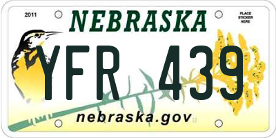 NE license plate YFR439