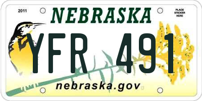 NE license plate YFR491