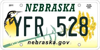 NE license plate YFR528
