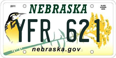 NE license plate YFR621