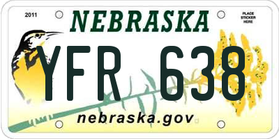 NE license plate YFR638