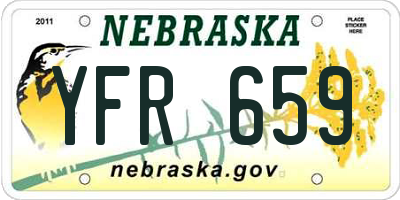 NE license plate YFR659