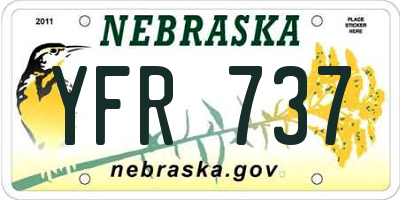 NE license plate YFR737