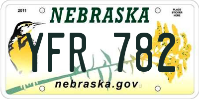 NE license plate YFR782