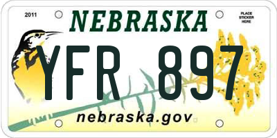 NE license plate YFR897
