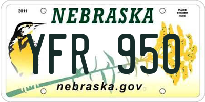 NE license plate YFR950