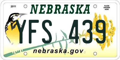 NE license plate YFS439