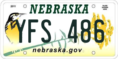 NE license plate YFS486