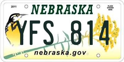 NE license plate YFS814
