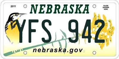 NE license plate YFS942