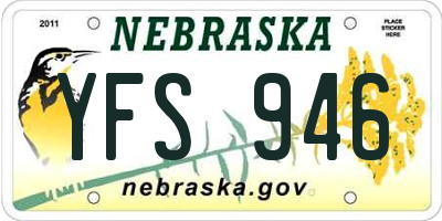 NE license plate YFS946