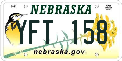 NE license plate YFT158