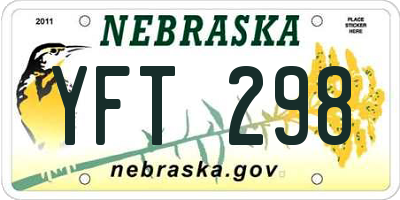 NE license plate YFT298