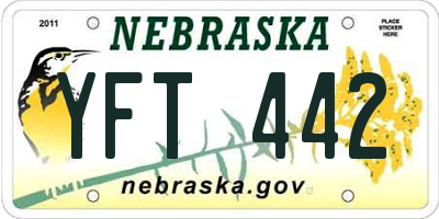 NE license plate YFT442
