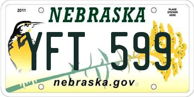 NE license plate YFT599