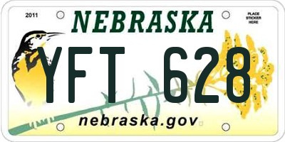 NE license plate YFT628