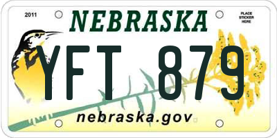 NE license plate YFT879