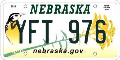 NE license plate YFT976