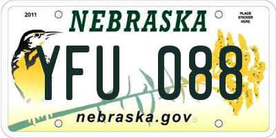 NE license plate YFU088