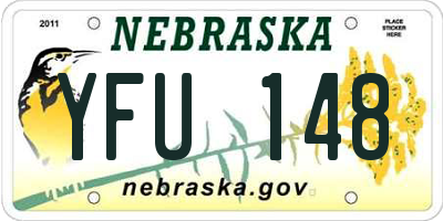 NE license plate YFU148
