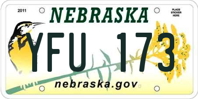 NE license plate YFU173