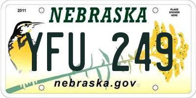 NE license plate YFU249