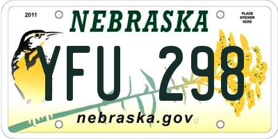 NE license plate YFU298