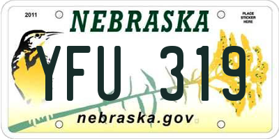 NE license plate YFU319