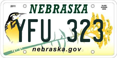 NE license plate YFU323