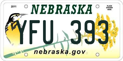 NE license plate YFU393