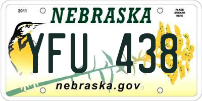 NE license plate YFU438