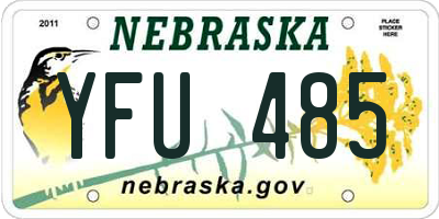 NE license plate YFU485