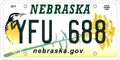 NE license plate YFU688