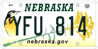 NE license plate YFU814