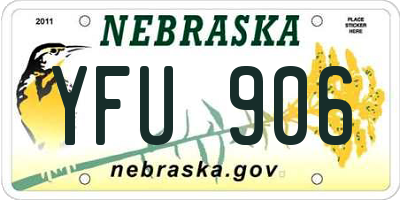NE license plate YFU906