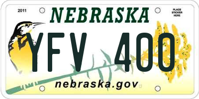 NE license plate YFV400