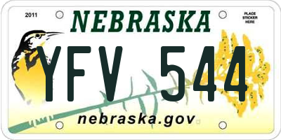 NE license plate YFV544