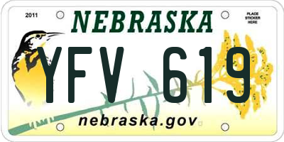 NE license plate YFV619