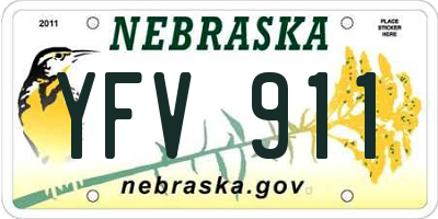 NE license plate YFV911