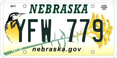 NE license plate YFW779