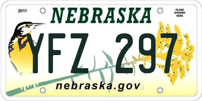 NE license plate YFZ297