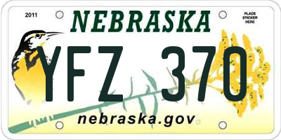 NE license plate YFZ370