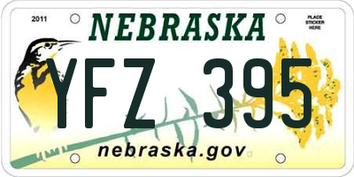 NE license plate YFZ395